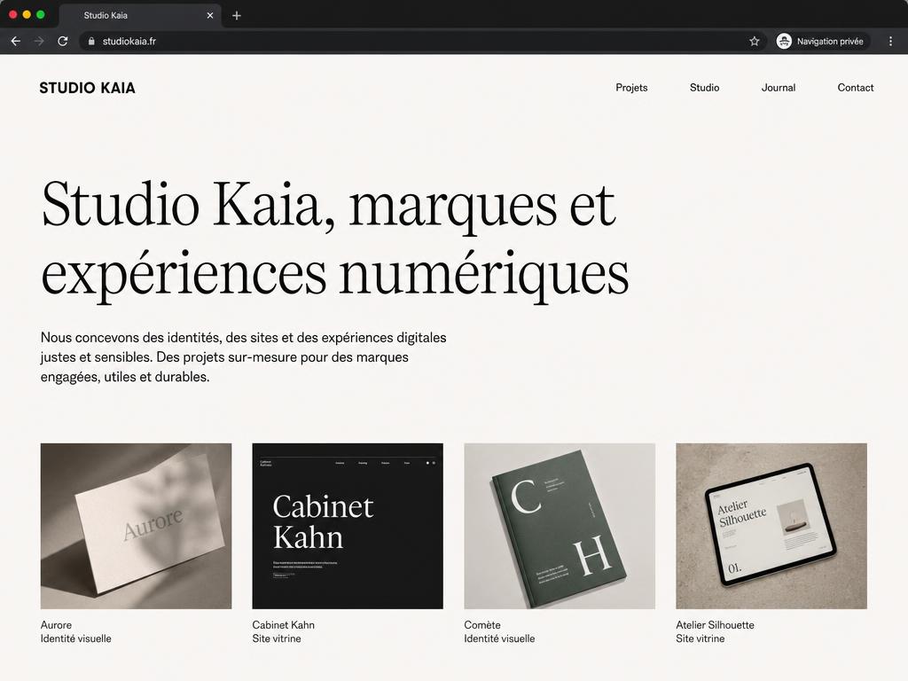 Studio Kaia — UX/UI + automatisations IA